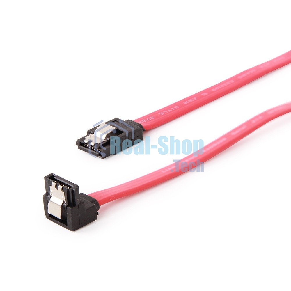 Кабель интерфейсный SATA Cablexpert CC-SATAM-DATA90, 50 см, угловой разъем, 7pin/7pin, защелка, пакет