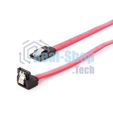 Кабель интерфейсный SATA Cablexpert CC-SATAM-DATA90, 50 см, угловой разъем, 7pin/7pin, защелка, пакет