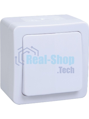 Выключатель 1-кл. ОП ГЕРМЕС PLUS 10А IP54 ВСп20-1-0-ГПБ проход. белый ИЭК EVMP12-K01-10-54-EC