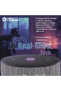 Умная колонка Yandex Станция Мини 3 Алиса серый 12W 1.0 BT/Wi-Fi
