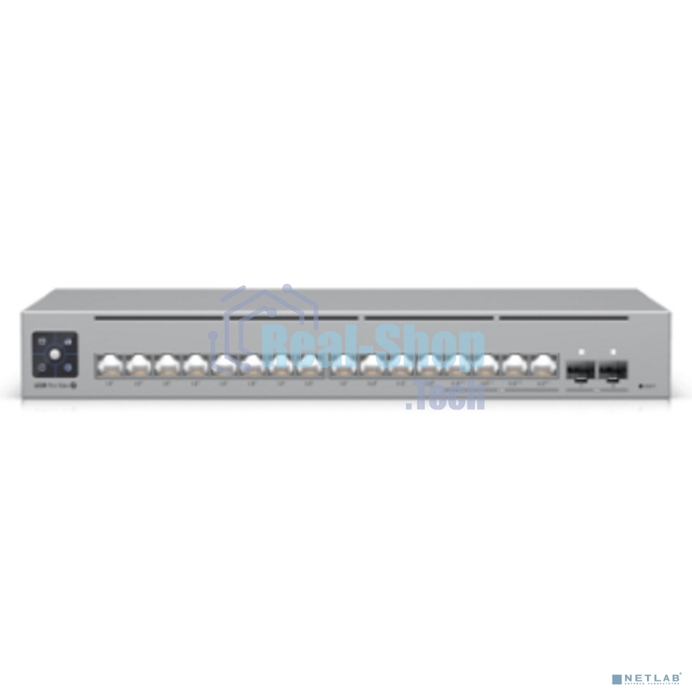 Коммутатор Ubiquiti UniFi Switch Pro Max 16 PoE PoE-коммутатор в стойку, 4х 2.5G RJ45, 12х 1G RJ45, 2х 10G SFP+, раздача 180 Вт