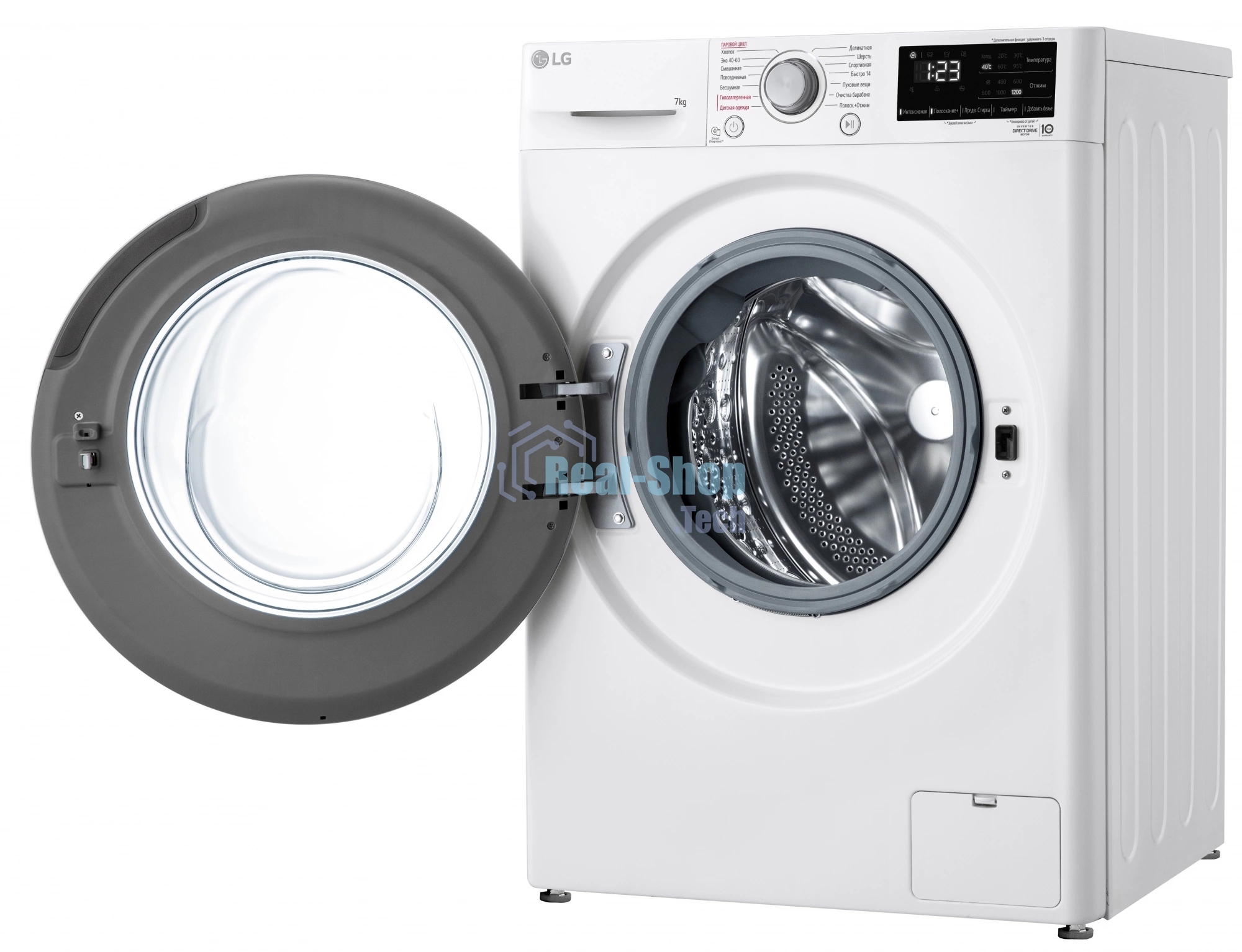 Стиральная машина LG F2V3HS4W белый, загрузка фронтальная 7 кг, 1200 об/мин., класс: A