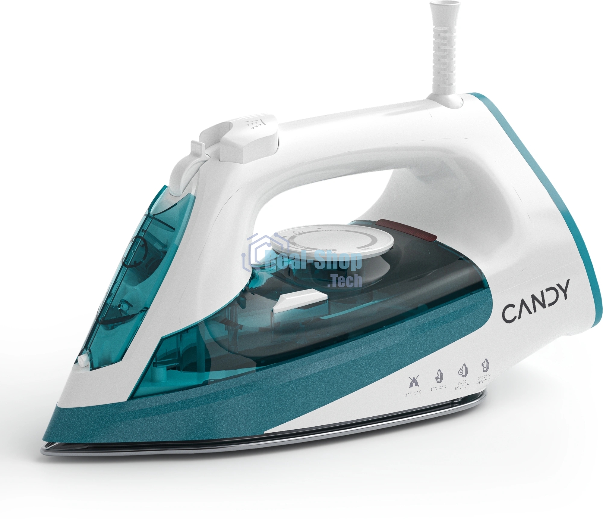 Утюг Candy CI-106 белый/бирюзовый, 3200 Вт, 40 г/мин, 180 г/мин, 400 мл