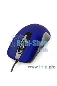 Мышь проводная Gembird MOP-400-B синий, 1000 dpi, USB, кнопки - 3
