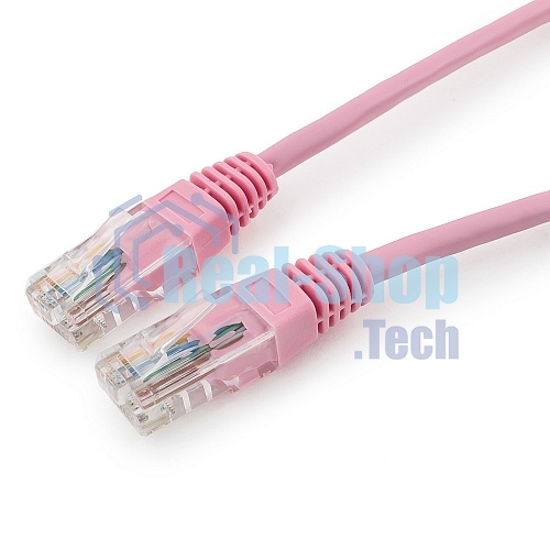 Патч-корд UTP Cablexpert cat.5e, 0.25м, литой, многожильный, розовый