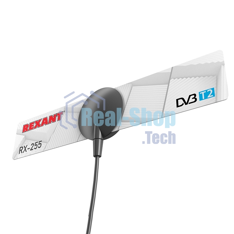 ТВ антенна комнатная для цифрового телевидения DVB-T2 на присоске, RX-255 Rexant