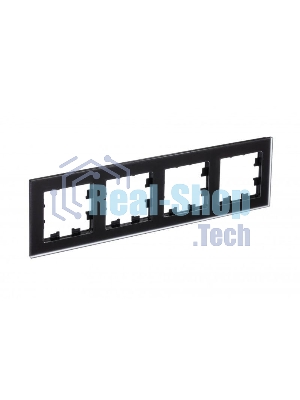 Рамка 4-м AtlasDesign Nature мат. стекло черный SchE ATN331004