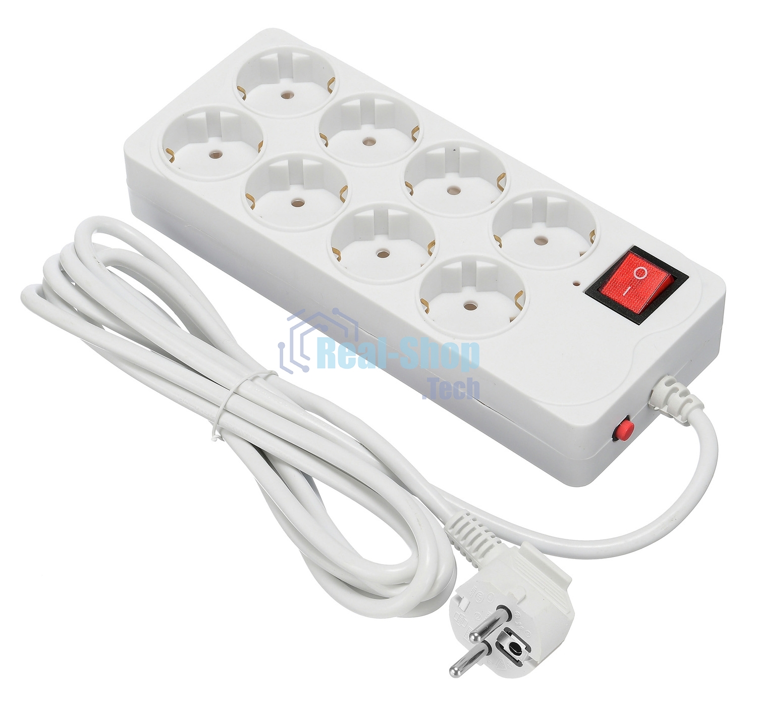 Сетевой фильтр Buro 800SH-3-W 3 м (8 розеток) белый (коробка)