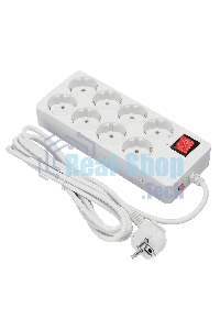 Сетевой фильтр Buro 800SH-3-W 3 м (8 розеток) белый (коробка)