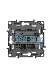 Выключатель двухклавишный, автоматические клеммы, Etika, 10AX, 250В~, антрацит Выключатель двухклавишный, автоматические клеммы, Etika, 10AX, 250В~, антрацит