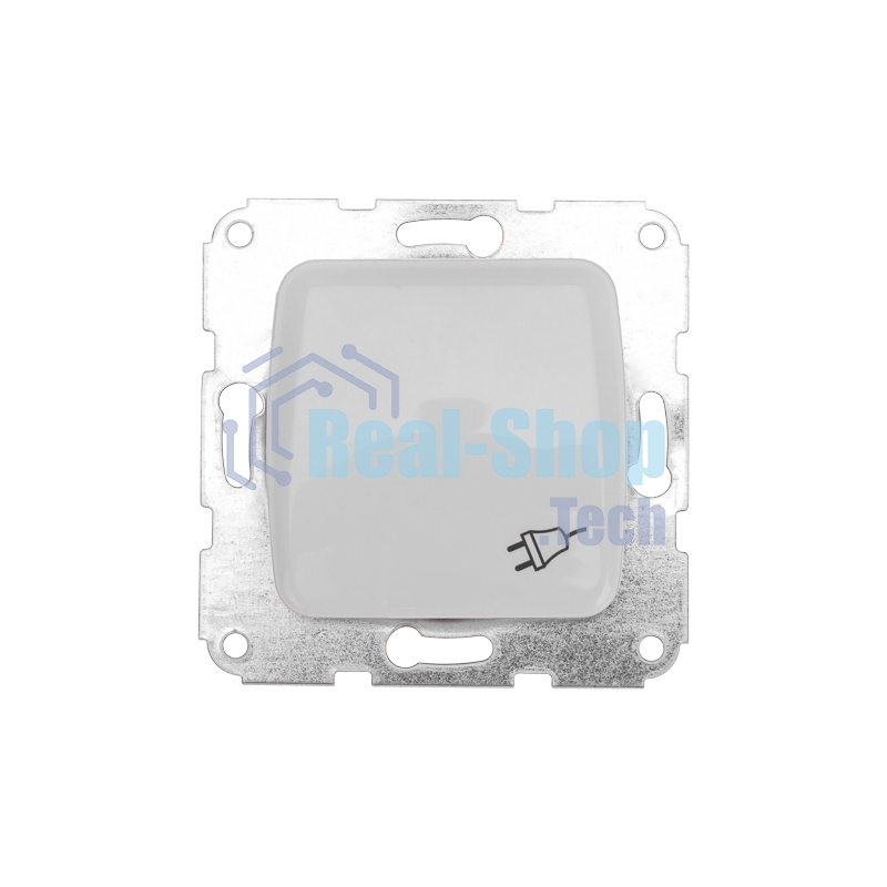 Розетка Kranz 1-ая с/з DEA с крышкой с/у 16А мех. белый