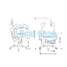 Кресло игровое Knight Craft Dragon синий эко.кожа крестов. металл