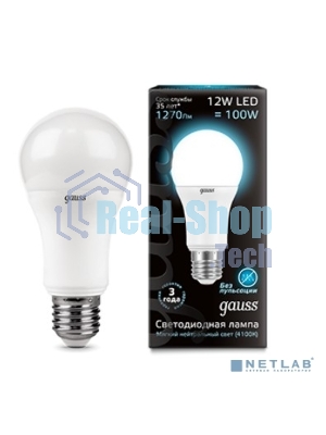 Лампа светодиодная Gauss LD102502212LED A60 globe 12W E27 4100K