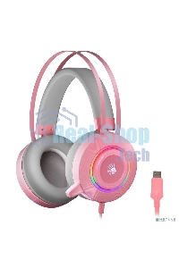 Гарнитура проводная с микрофоном A4 Bloody G521 розовый 2.3м мониторные USB оголовье (G521 (PINK))