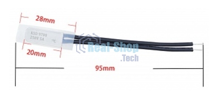 Термостат биметаллический KSD9700 5А/75 С нормально замкнутый