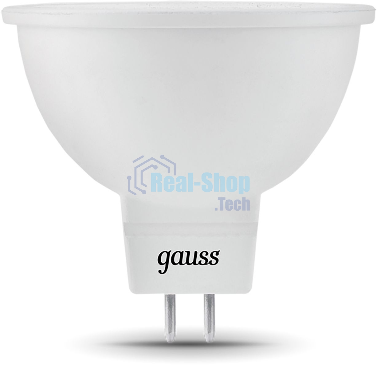 Лампа светодиодная Gauss Black 7Вт цок.: GU5.3 рефлек. 220B 4100K св. свеч. белый. нейт. MR16 (упак.: 10 шт)