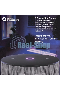 Умная колонка Yandex Станция Мини 3 Алиса серый 12W 1.0 BT/Wi-Fi