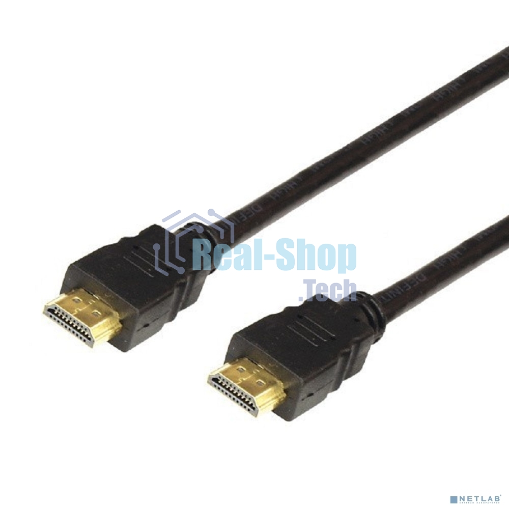Кабель Rexant HDMI - HDMI 1.4, 10 м, Gold (PVC пакет)