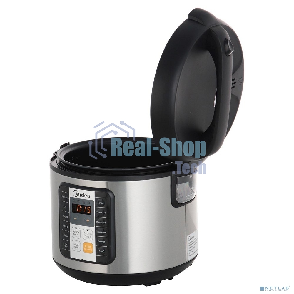 Мультиварка Midea MPC-6032 Мощность 850 Вт, Емкость чаши 5 литров, 11 автоматических программ, Режим МУЛЬТИПОВАР, автоподогрев, Сенсорное управление, Таймер на 24 часа, Съемная чаша, Книга на 80 рецептов в подарок, Набор принадлежностей в комплект