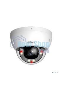 Уличная купольная IP-видеокамера Dahua DH-IPC-HDBW2449EP-S-IL-0280B Smart Dual Light с ИИ 4Мп, 1/2.9” CMOS, объектив 2.8мм, видеоаналитика, ИК до 30м, LED до 30м, IP67, корпус: металл