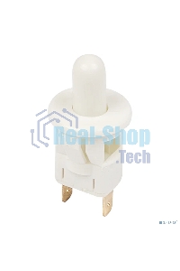 Выключатель-кнопка Rexant 250V 2.5А (2с) ON-(OFF) Б/Фикс белый (мебельная)