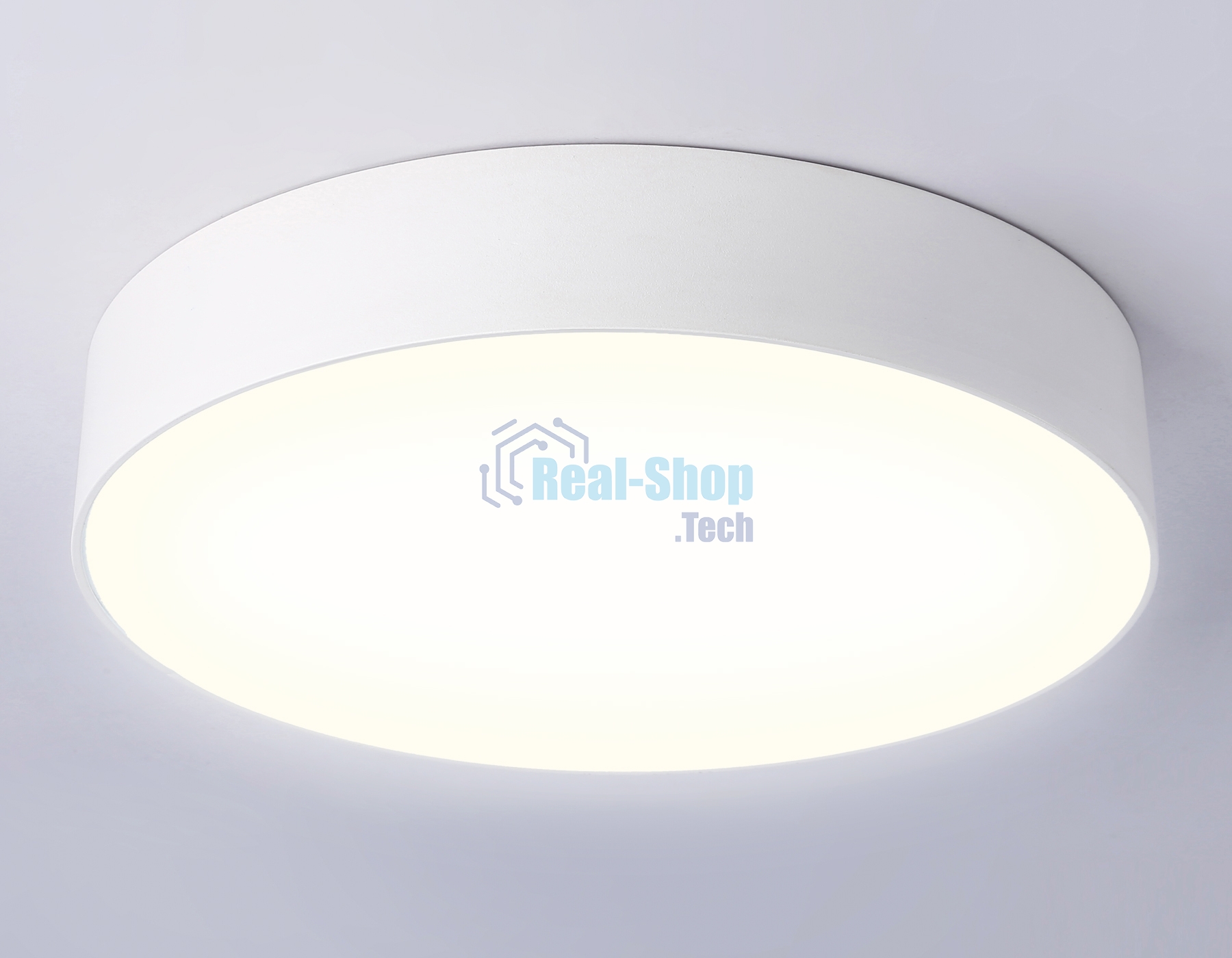 Потолочный светодиодный светильник Ambrella light FV5523 WH белый LED 35W 3000K D300*58 (Без ПДУ)