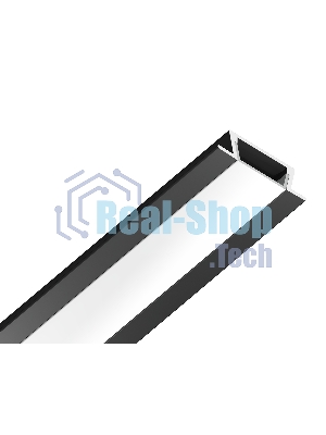 Алюминиевый профиль Ambrella light GP1001BK черный 2000*21.5*6.8