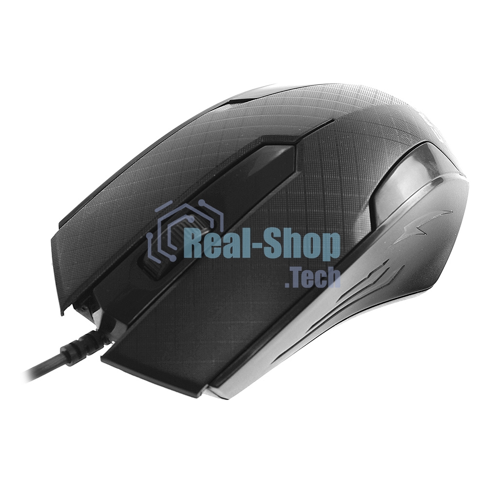 Мышь проводная Crown CMM-100 черный, 1000 dpi, USB, кнопки - 3