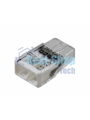 Клемма 2х(0.5-2.5мм) 2-хпроводн. для распред. короб. (без п) WAGO 2273-202