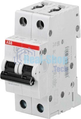 Выключатель автоматический модульный 2п C 50А 6кА S202 ABB 2CDS252001R0504