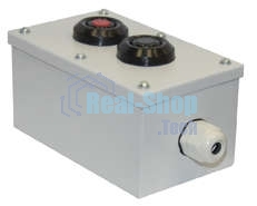 Пост кнопочный ПКУ-15-21.121-54 У2 (1хВК30-10-11110-54 (1з+1р) черный + 1хВК30-10-11110-54 (1з+1р) красн. + PG-19) пост управления Электротехник ET054487