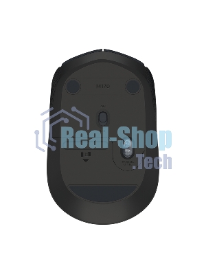 Мышь беспроводная Logitech M170 черный/темно-серый, 1000 dpi, радиоканал, USB, кнопки - 3