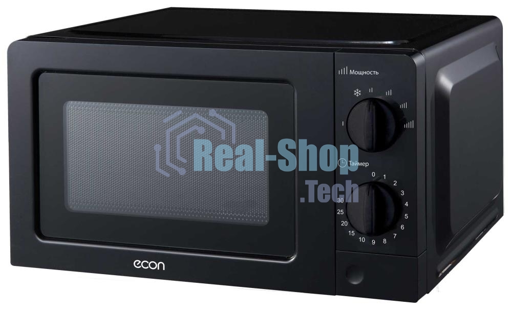 Микроволновая печь ECON ECO-2031M черный, 20 л, 700 Вт, поворотный механизм