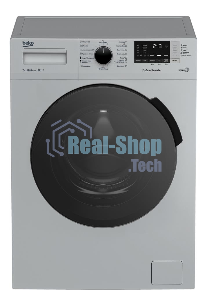 Стиральная машина Beko RSPE78612S серебристый, загрузка фронтальная 7 кг, 1200 об/мин., класс: А