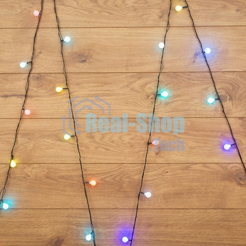 Гирлянда Neon-night Шарики Ø 18 мм, 5 м, темно-зеленый ПВХ, 30 диодов, цвет RGb