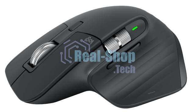 Мышь беспроводная Logitech MX Master 3s графитовый, 8000 dpi, радиоканал, Bluetooth, USB, кнопки - 7