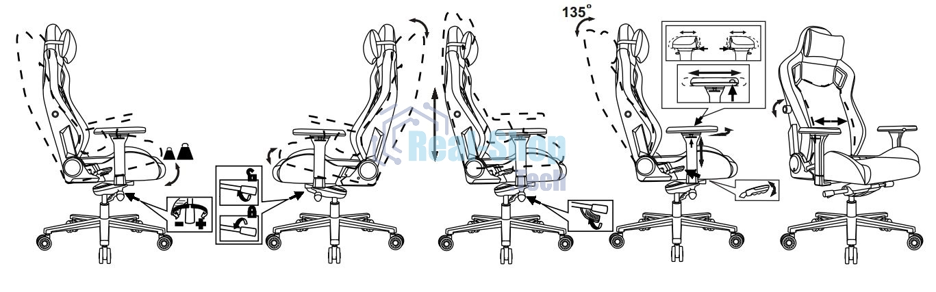 Кресло игровое Knight Craft Dragon синий эко.кожа крестов. металл