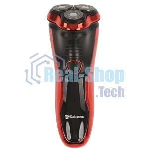 Бритва электрическая Sakura SA-5409R 3гол триммер влаж.бритье