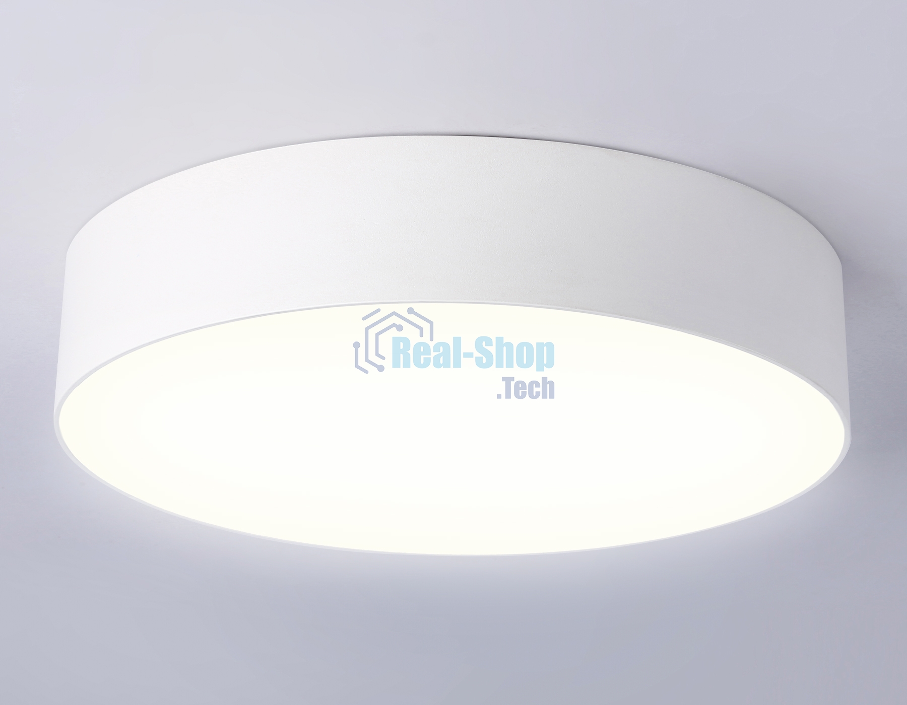 Потолочный светодиодный светильник Ambrella light FV5523 WH белый LED 35W 3000K D300*58 (Без ПДУ)