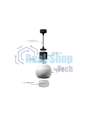 Насадка для корпуса светильника N7110 SWH белый песок D70*H28mm Out1mm MR16