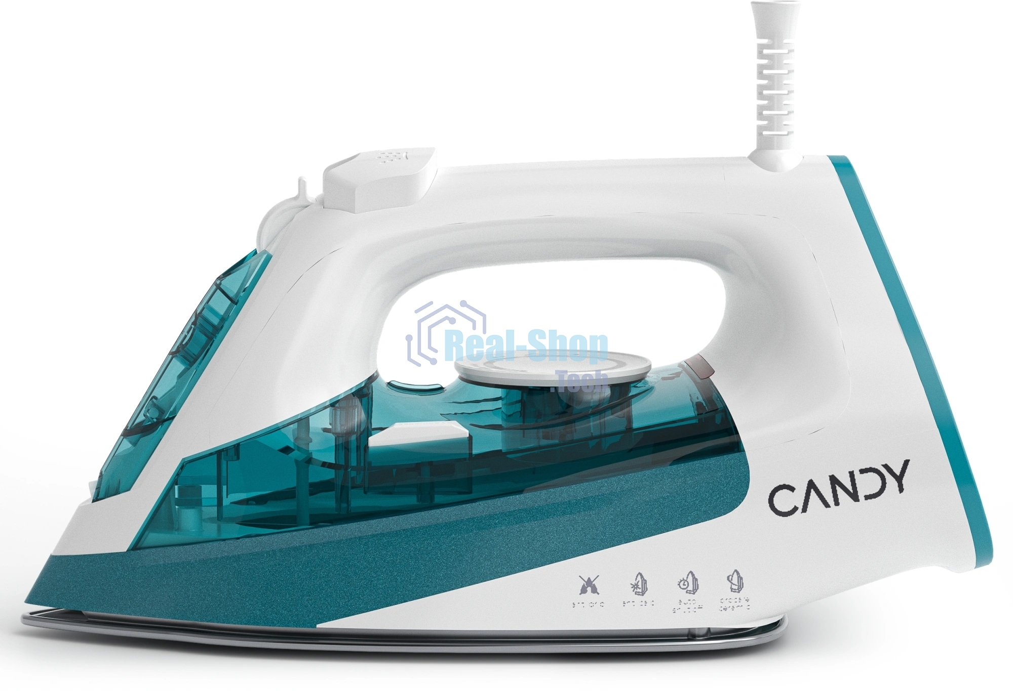 Утюг Candy CI-106 белый/бирюзовый, 3200 Вт, 40 г/мин, 180 г/мин, 400 мл