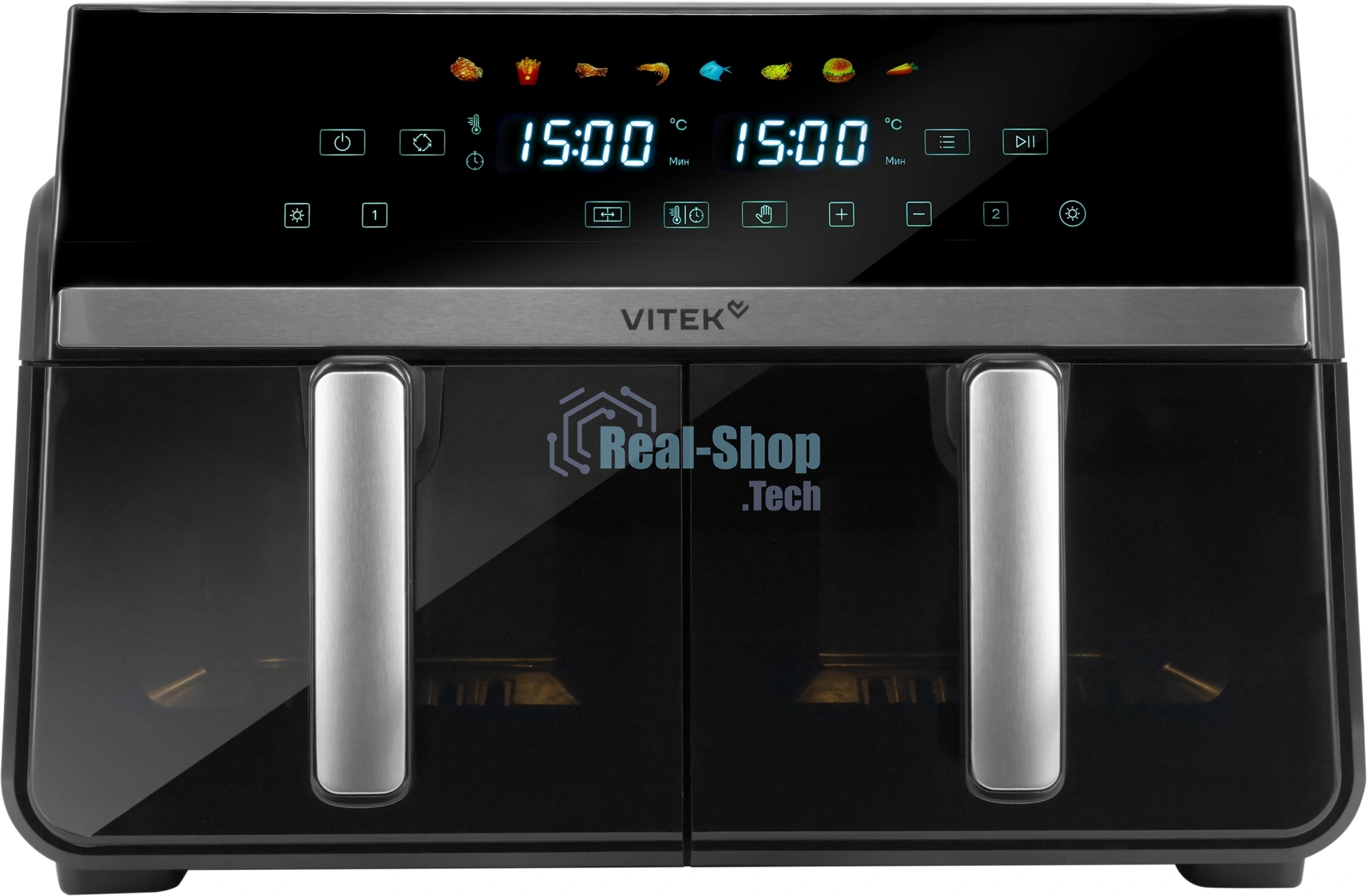 Аэрогриль Vitek VT-AF1001 черный, 2400 Вт, 10 л, сенсор, 8 программ