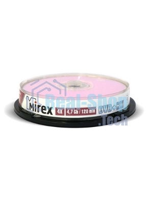 Диск DVD+RW Mirex 4.7 Gb, 4x, Cake Box (10), (10/300)
