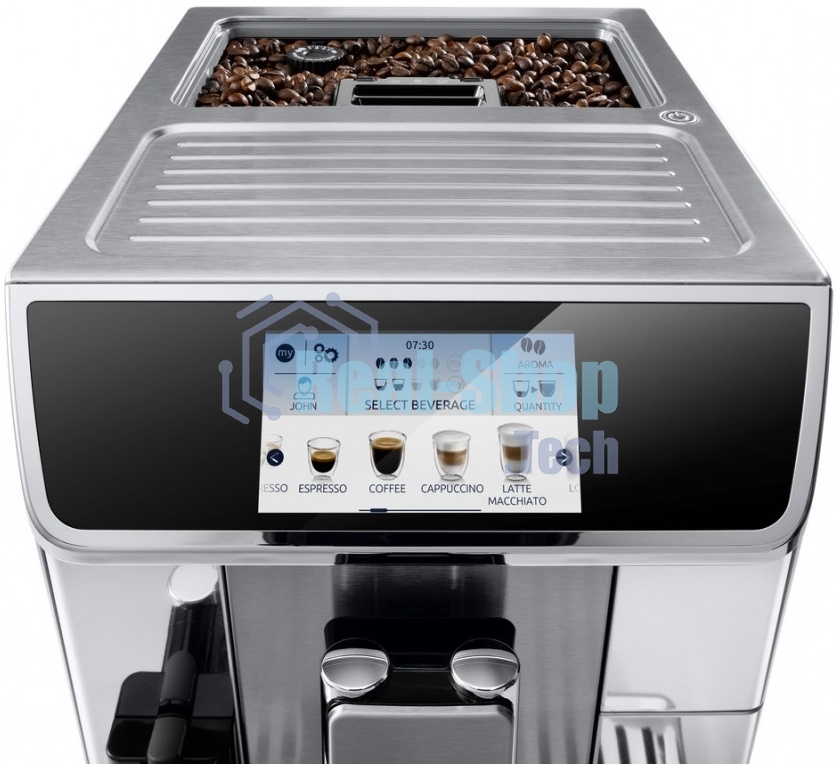 Кофемашина автоматическая DeLonghi ECAM650.75.MS металлик/черный, исп. кофе - молотый/зерновой, 2 л, 1450 Вт, 19 Бар.