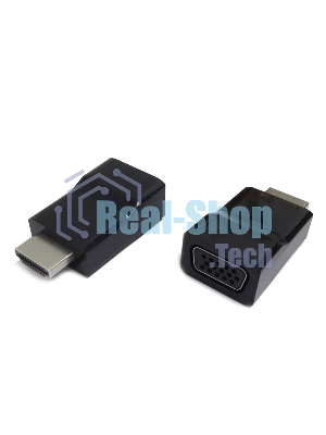 Переходник Gembird Переходник HDMI-VGA Cablexpert A-HDMI-VGA-001, 19M/15F