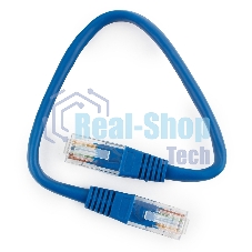 Патч-корд медный UTP Cablexpert PP10-0.25M/B cat.5e, 0.25 м, литой, многожильный, синий