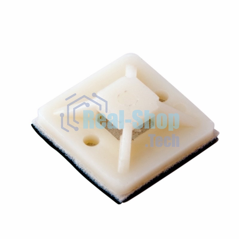 Площадка самоклеящаяся Rexant 20х20 мм, белая, упаковка 10 шт.