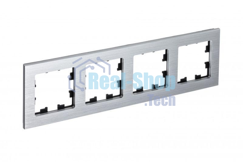 Рамка 4-м AtlasDesign Nature металл серебр. SchE ATN312104