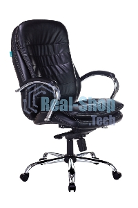 Кресло руководителя Бюрократ T-9950/BLACK-PU сиденье черный, искусственная кожа, крестовина хром