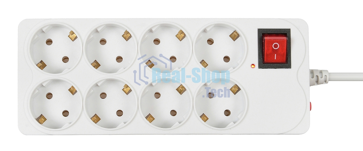 Сетевой фильтр Buro 800SH-3-W 3 м (8 розеток) белый (коробка)